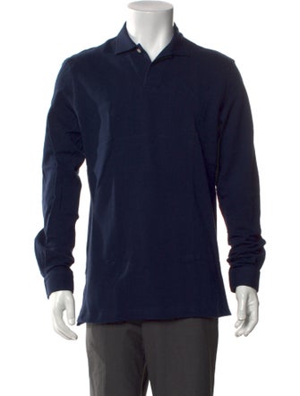 P. Johnson V-Neck Long Sleeve Polo Shirt