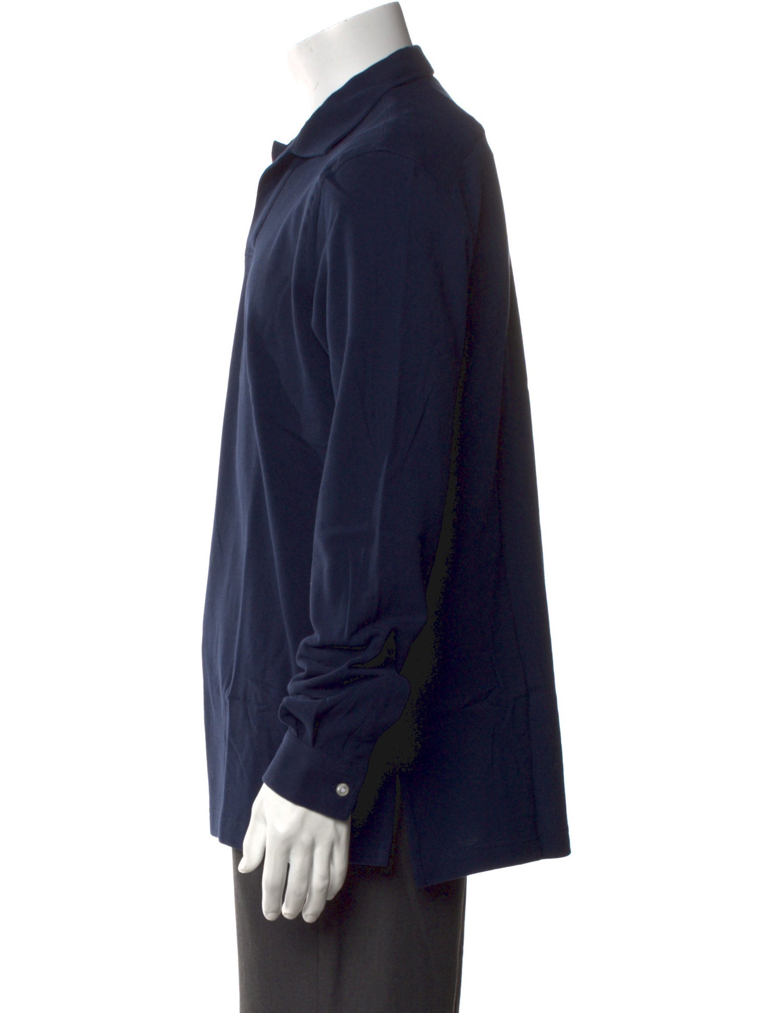 P. Johnson V-Neck Long Sleeve Polo Shirt