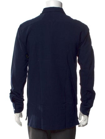 P. Johnson V-Neck Long Sleeve Polo Shirt