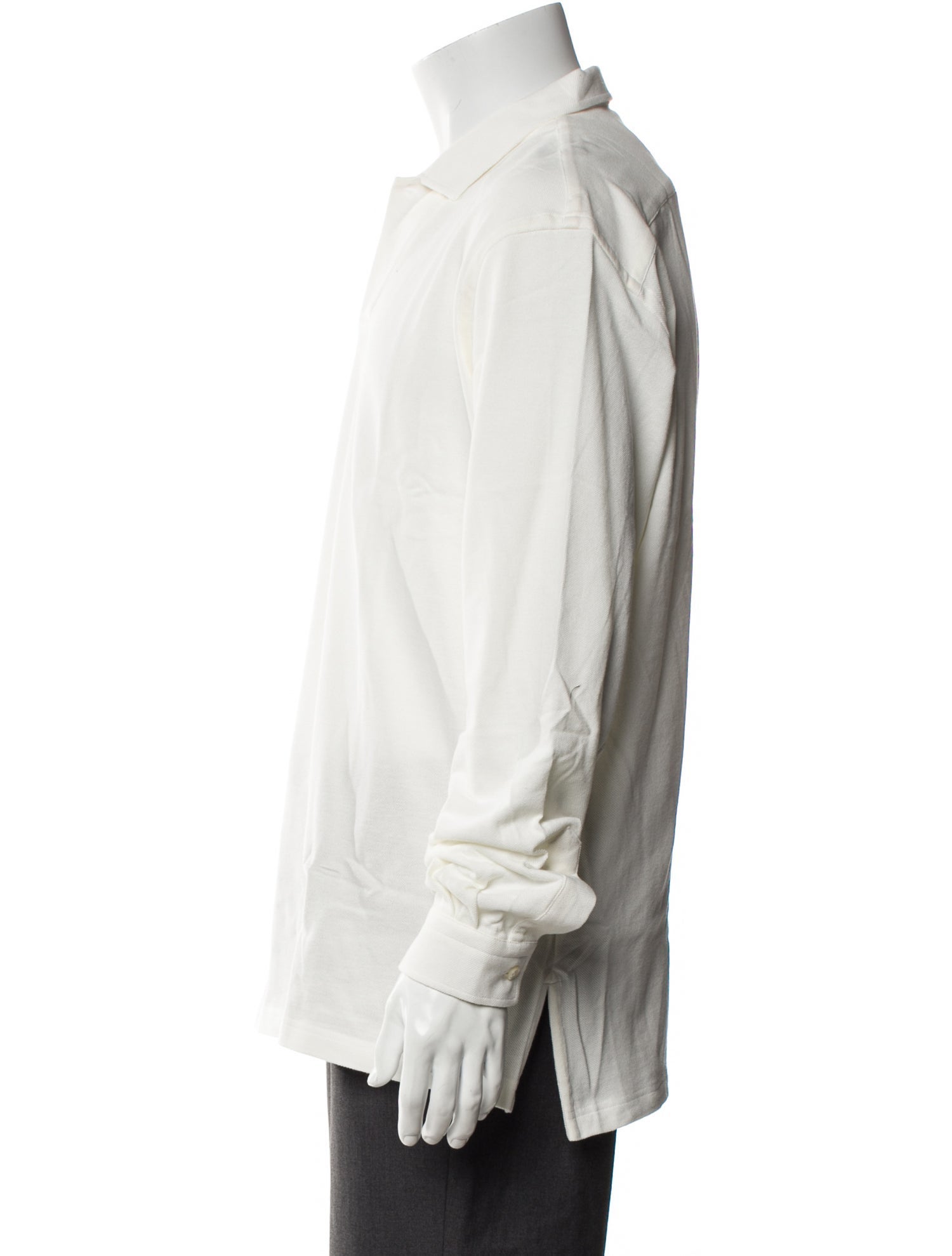 P. Johnson V-Neck Long Sleeve Polo Shirt