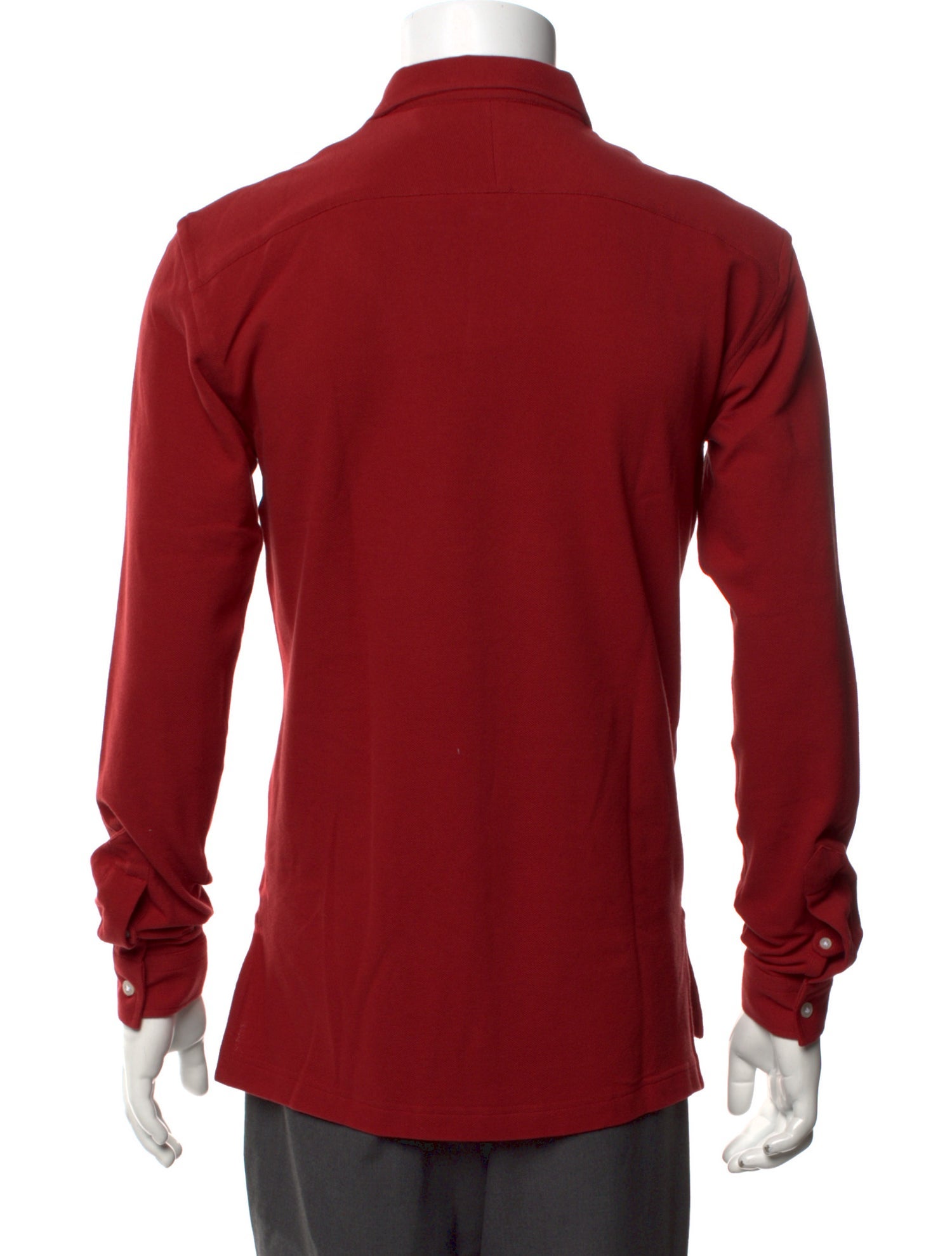 P. Johnson Crew Neck Long Sleeve Polo Shirt