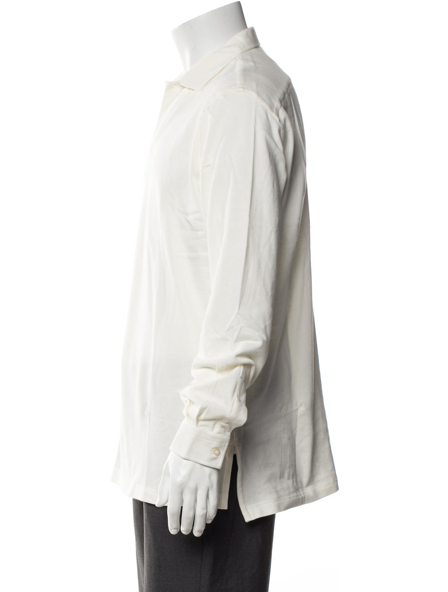 P. Johnson V-Neck Long Sleeve Polo Shirt