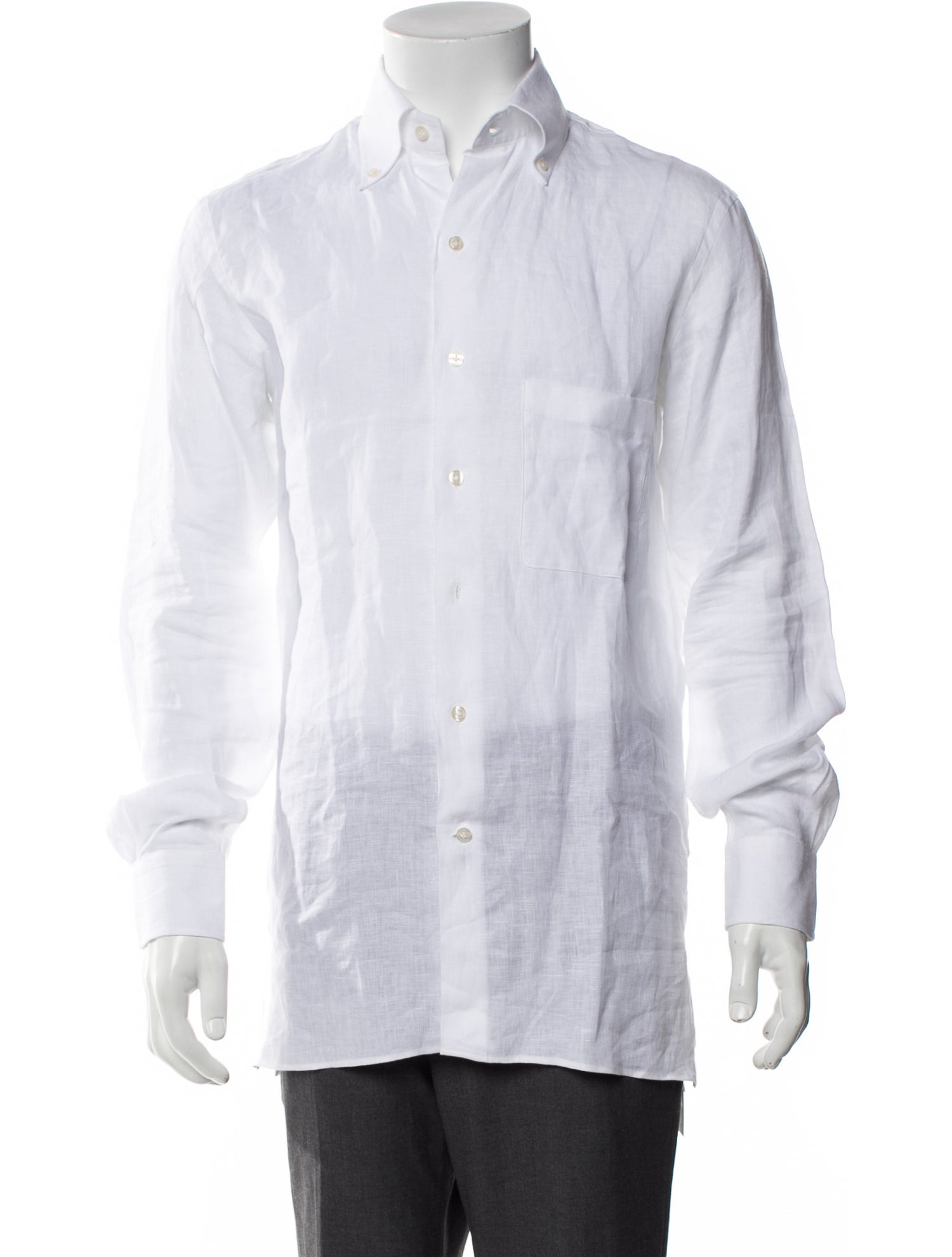 P. Johnson Linen Long Sleeve Dress Shirt