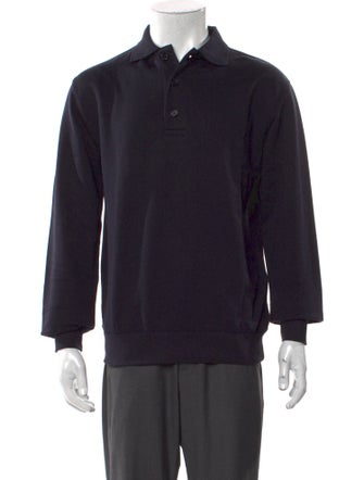 P. Johnson Collar Long Sleeve Polo Shirt