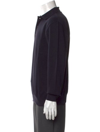 P. Johnson Collar Long Sleeve Polo Shirt