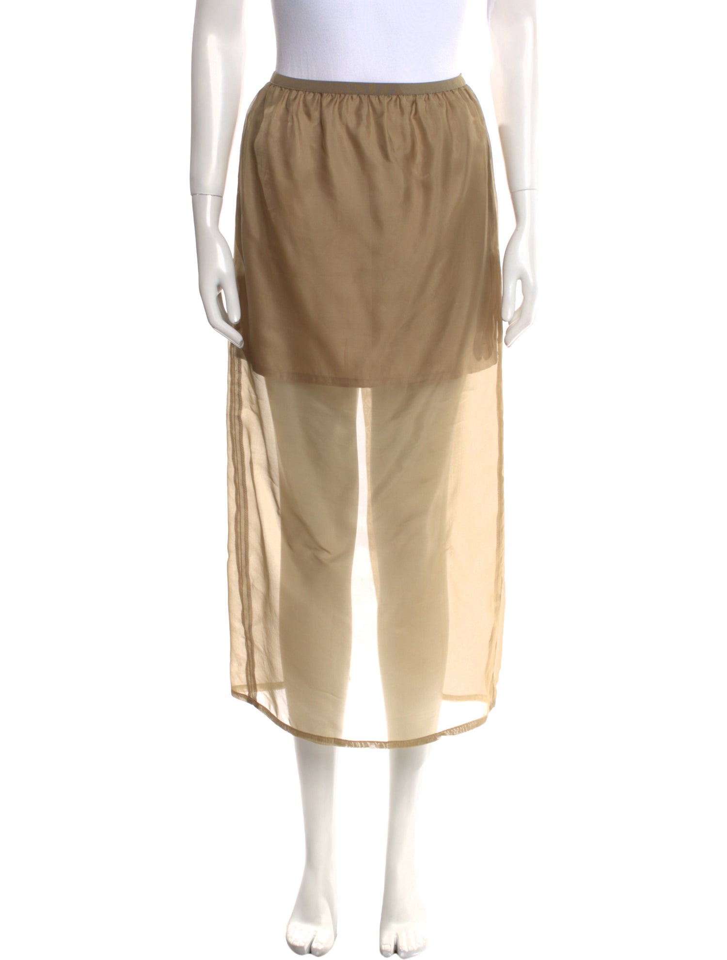 P. Johnson Silk Midi Length Skirt