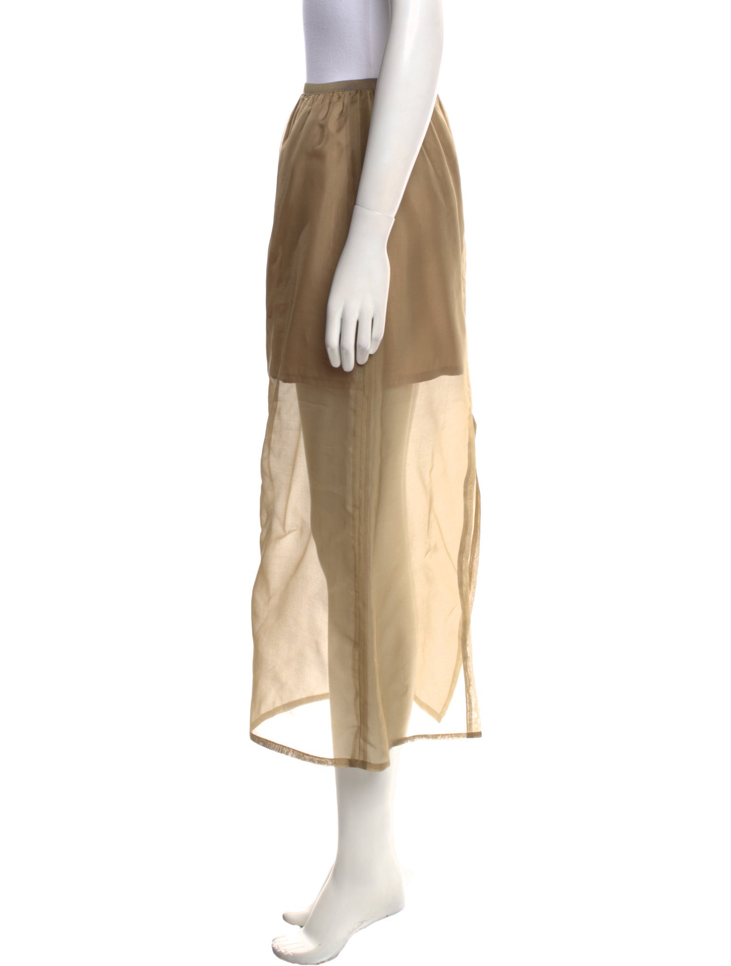 P. Johnson Silk Midi Length Skirt