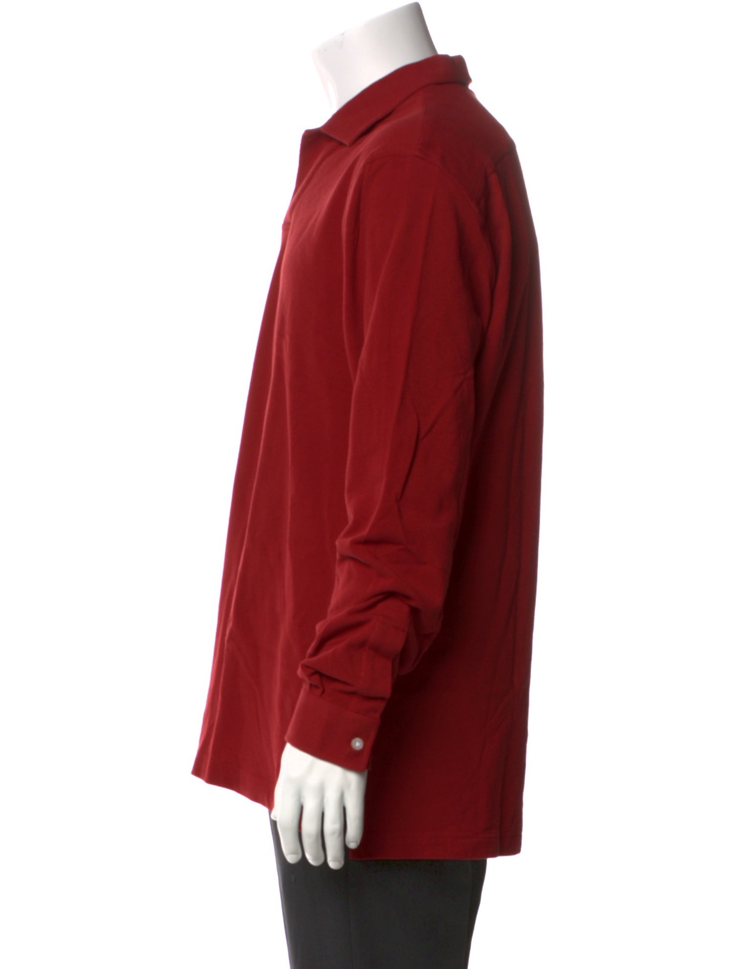 P. Johnson V-Neck Long Sleeve Polo Shirt