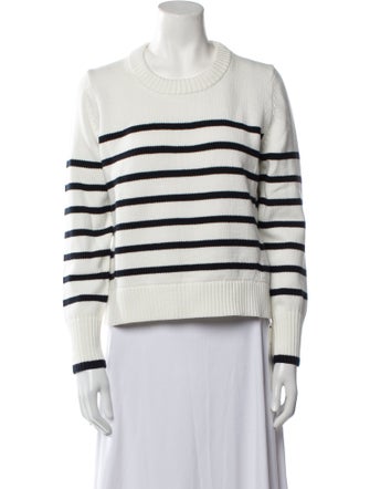 State of Cotton Striped Scoop Neck Sweater