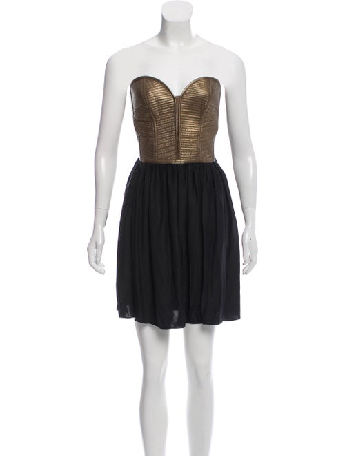 Parker Sweetheart Mini Dress Black