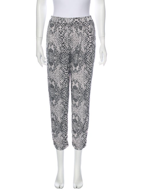 Parker Animal Print Straight Leg Pants Black