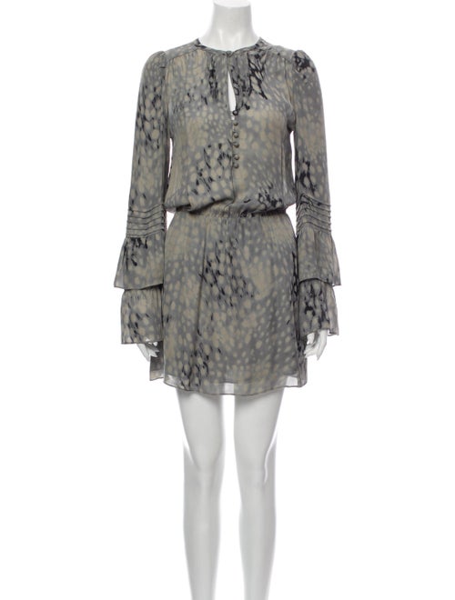 Parker Printed Mini Dress Green