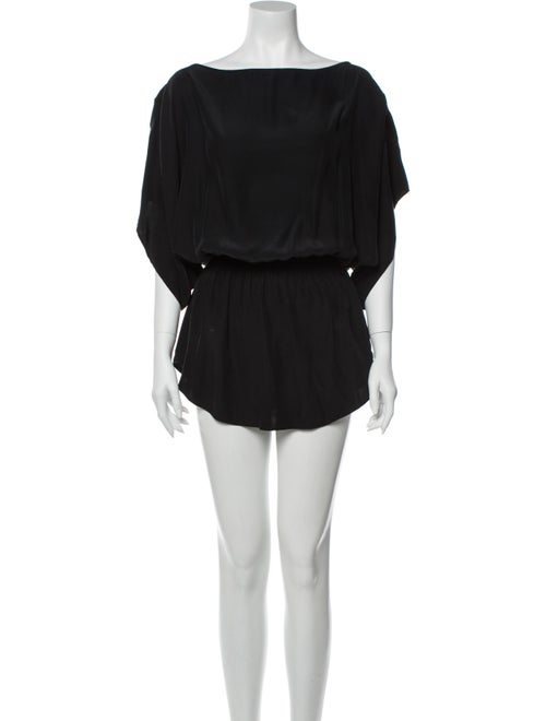 Parker Silk Mini Dress Black