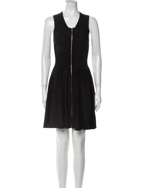 Parker Scoop Neck Mini Dress Black