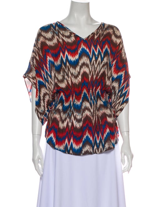 Parker Silk Printed Blouse White