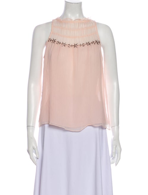 Parker Crew Neck Sleeveless Blouse