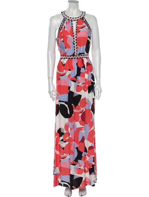 Parker Printed Long Dress Orange