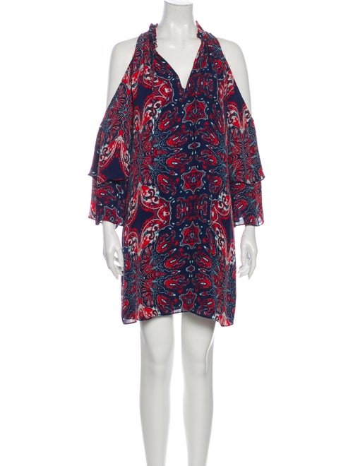 Parker Silk Mini Dress Blue