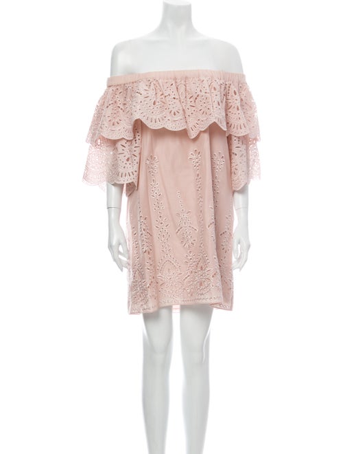 Parker Off-The-Shoulder Mini Dress Pink