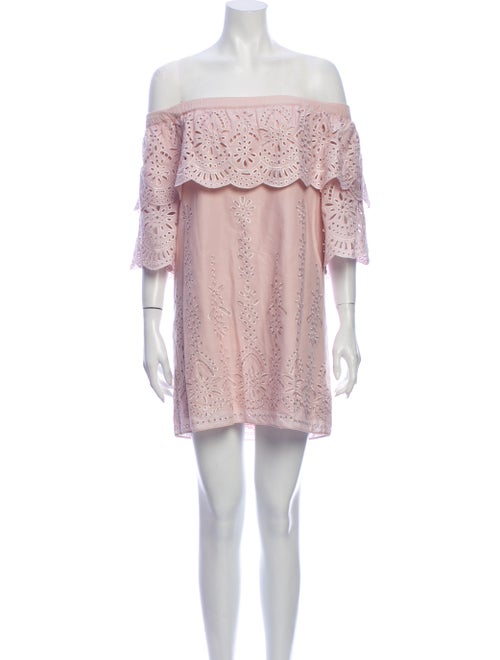 Parker Off-The-Shoulder Mini Dress Pink