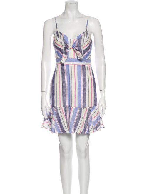 Parker Linen Mini Dress Blue