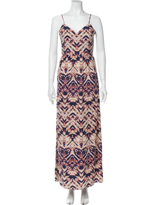 Parker Silk Long Dress Orange