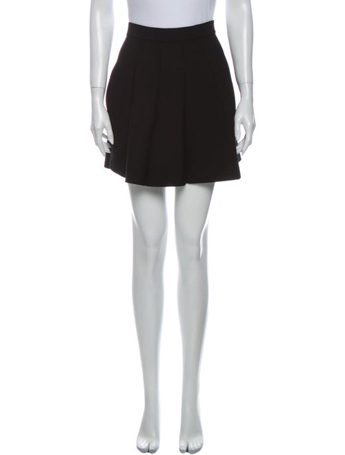 Parker Pleated Accents Mini Skirt Black