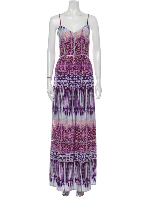 Parker Silk Long Dress Purple