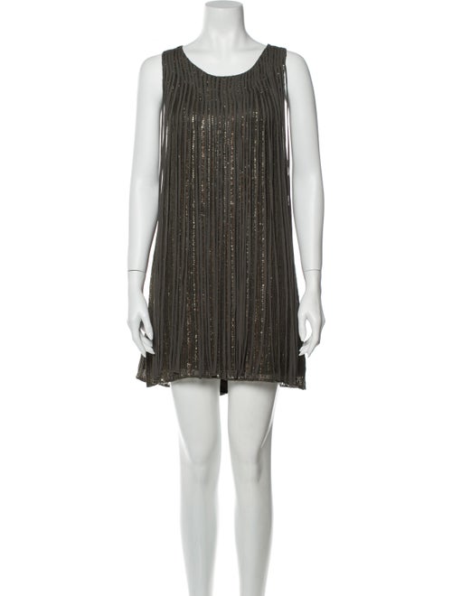 Parker Silk Mini Dress Green