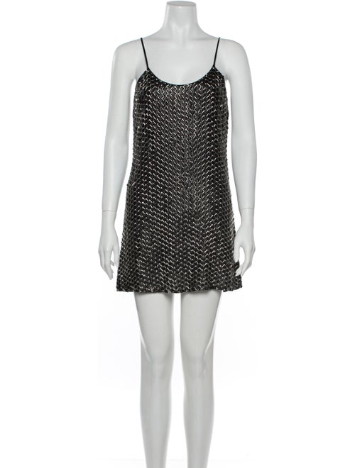 Parker Silk Mini Dress Grey
