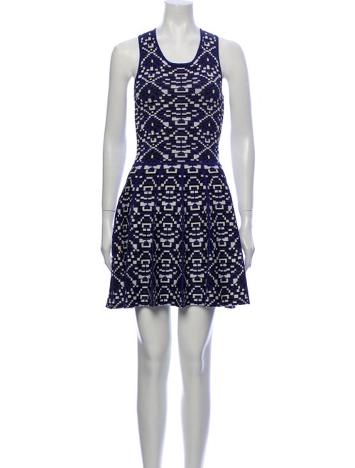 Parker Printed Mini Dress Blue
