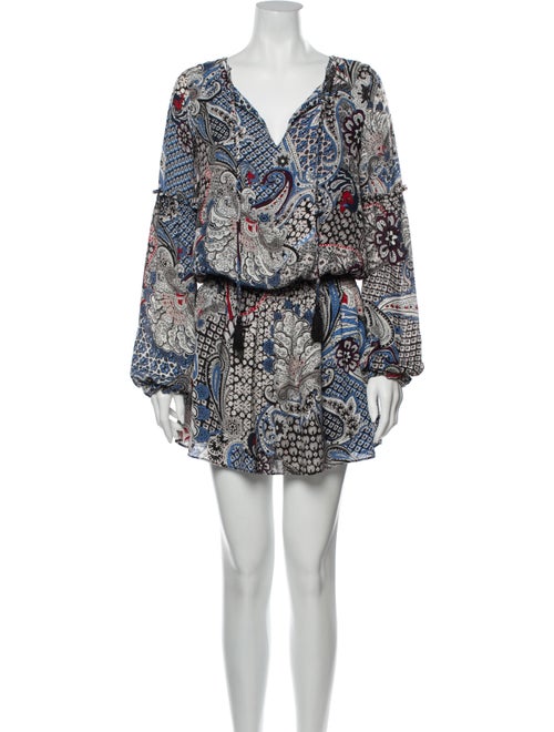 Parker Printed Mini Dress Blue