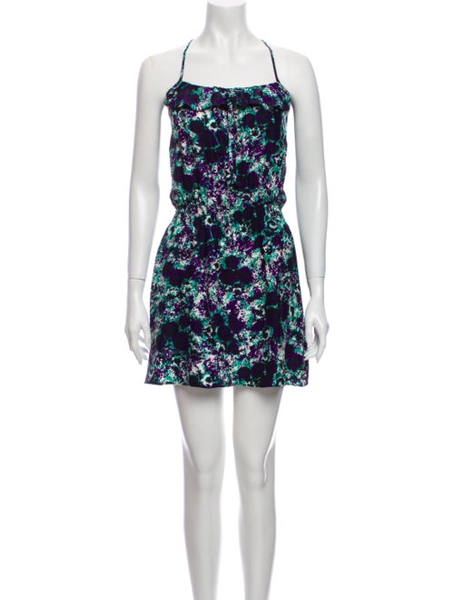 Parker Silk Mini Dress Purple