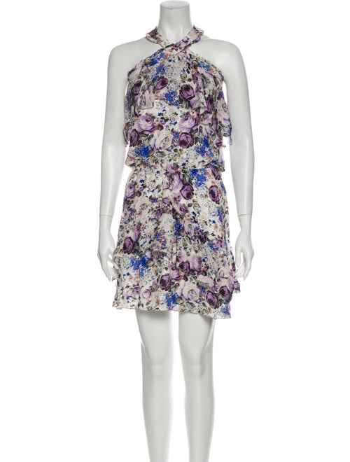 Parker Silk Mini Dress Purple