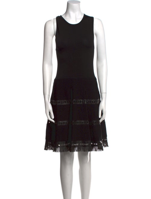 Parker Black Scoop Neck Knee-Length Dress
