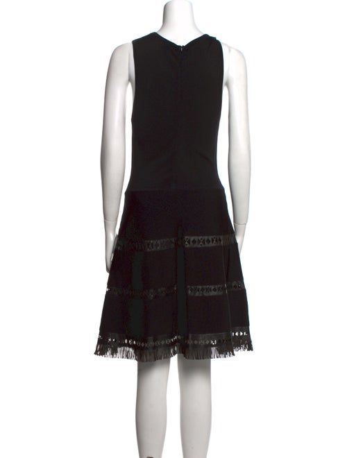 Parker Black Scoop Neck Knee-Length Dress
