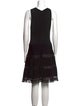 Parker Black Scoop Neck Knee-Length Dress