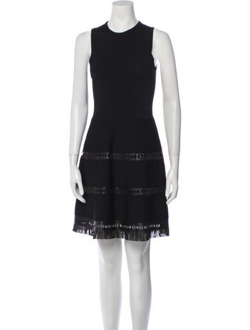 Parker Black Dresses Crew Neck Mini Dress XS