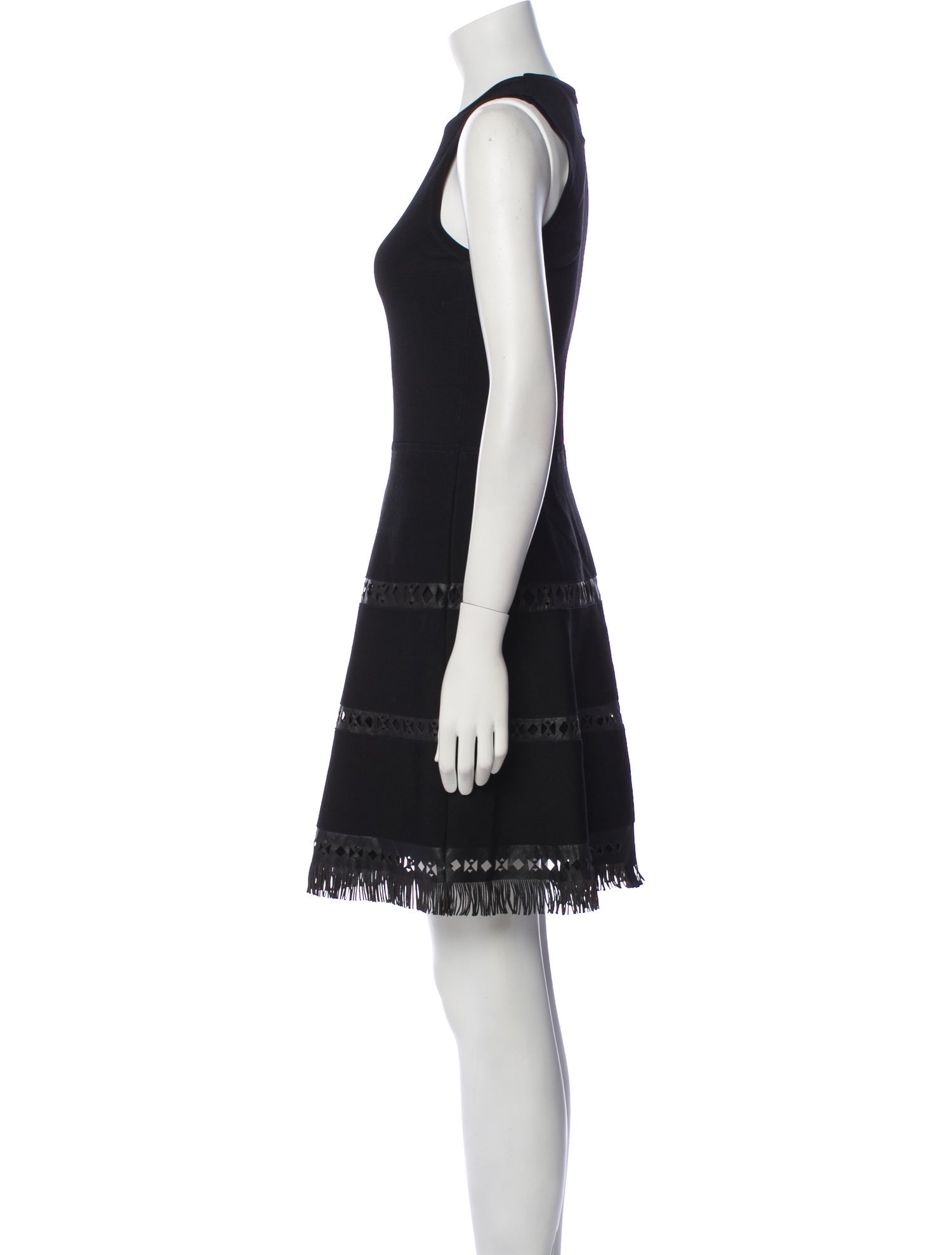 Parker Black Crew Neck Mini Dress