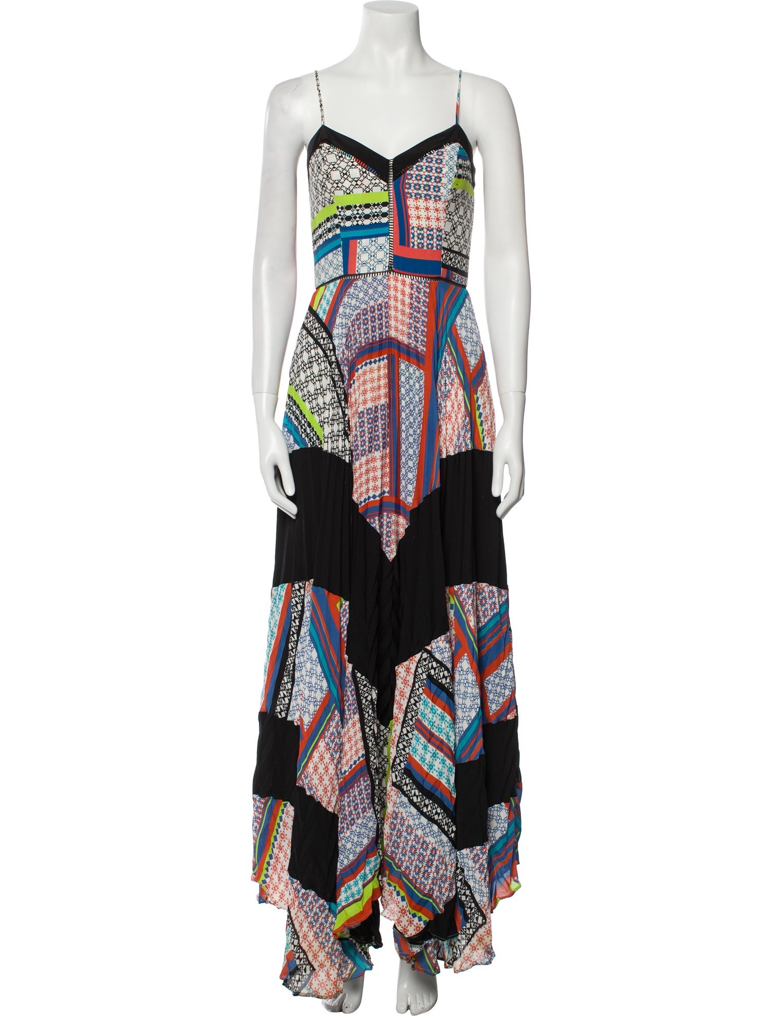 Parker Black Silk Long Dress