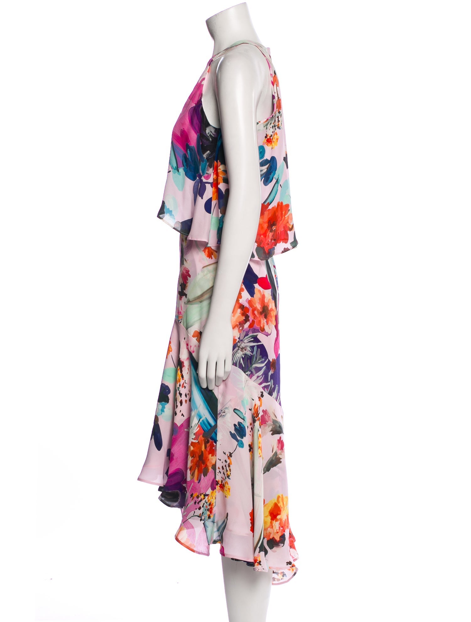 Parker Black Silk Midi Length Dress