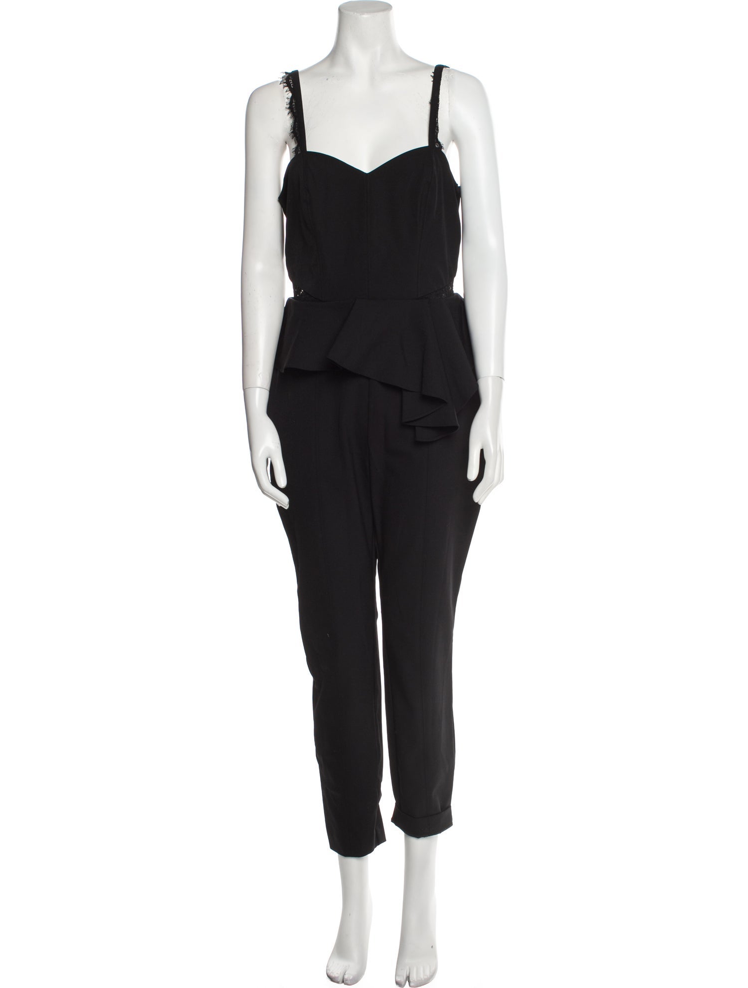 Parker Black Square Neckline Jumpsuit