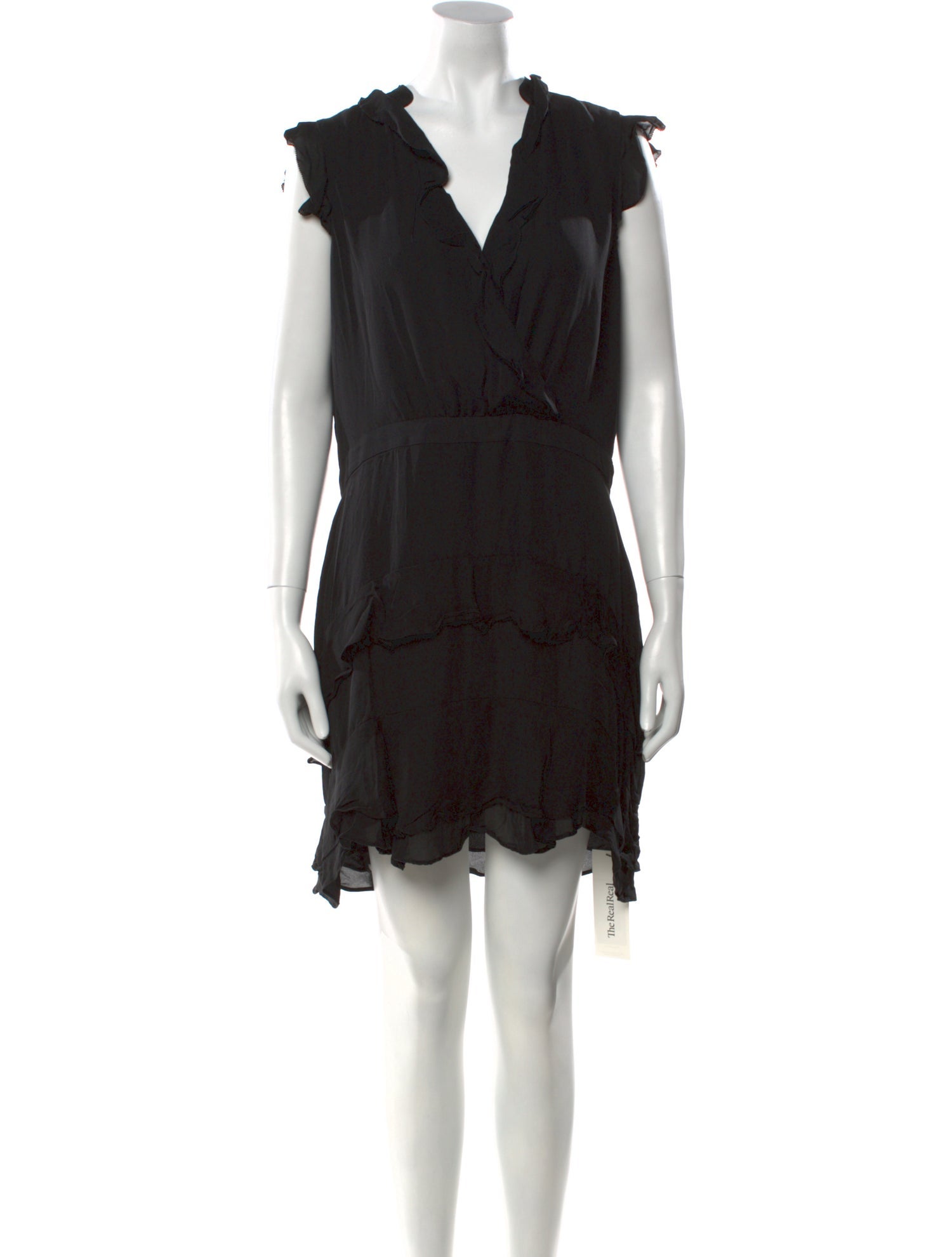 Parker Black Silk Mini Dress