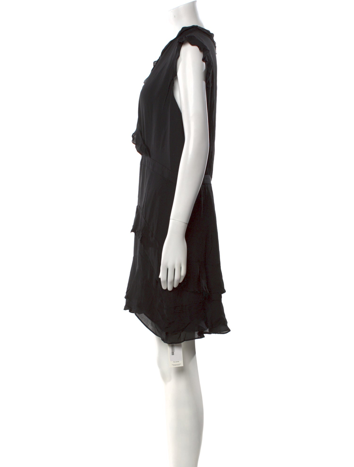 Parker Black Silk Mini Dress
