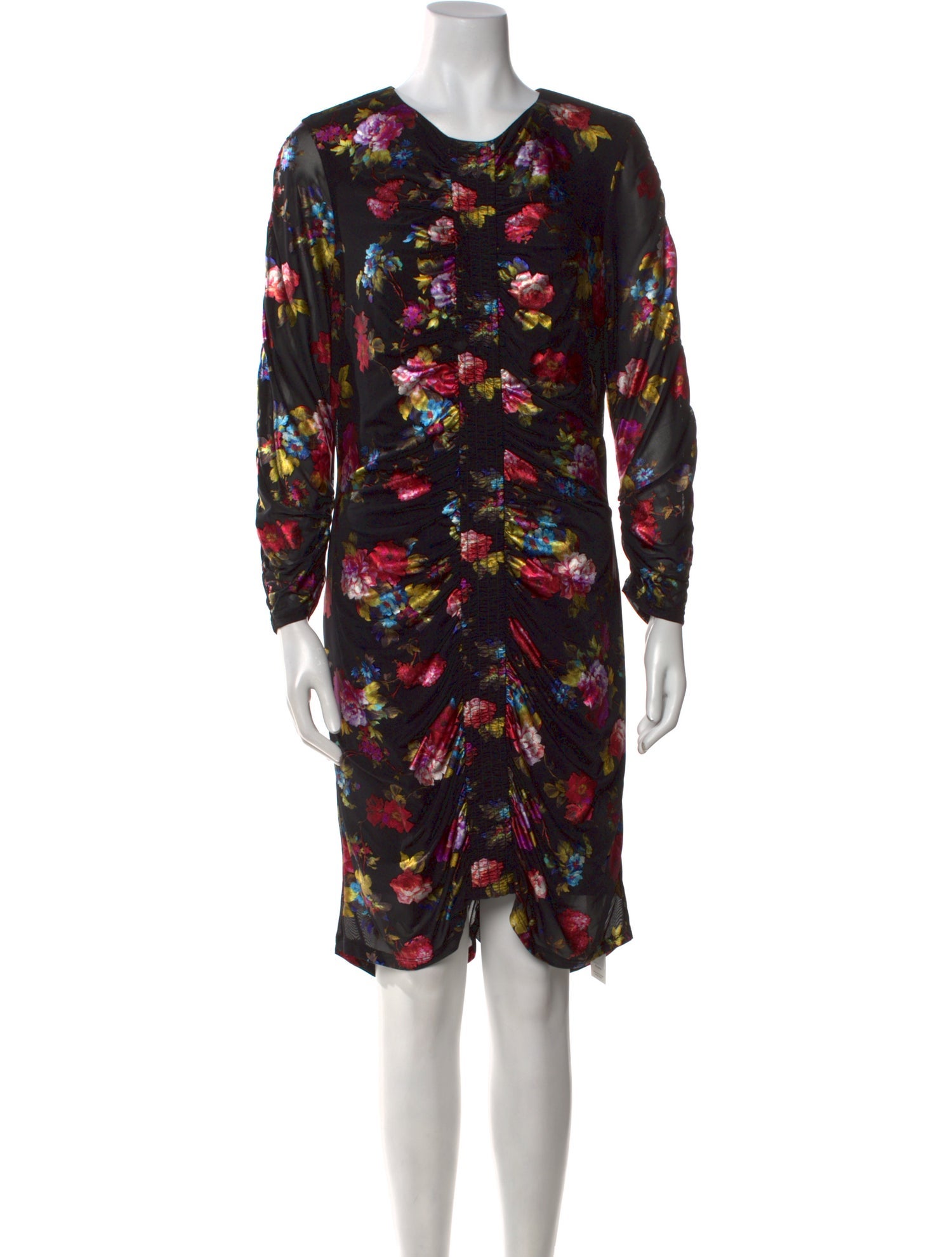 Parker Black Printed Knee-Length Dress