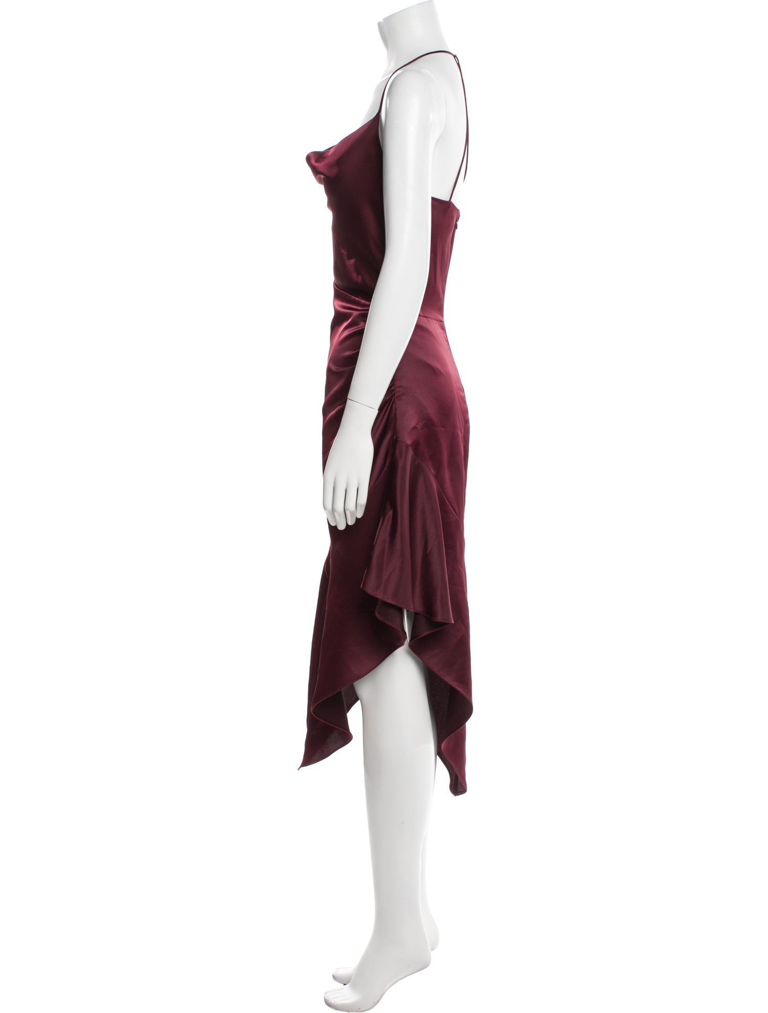 Parker Black Cowl Neck Midi Length Dress