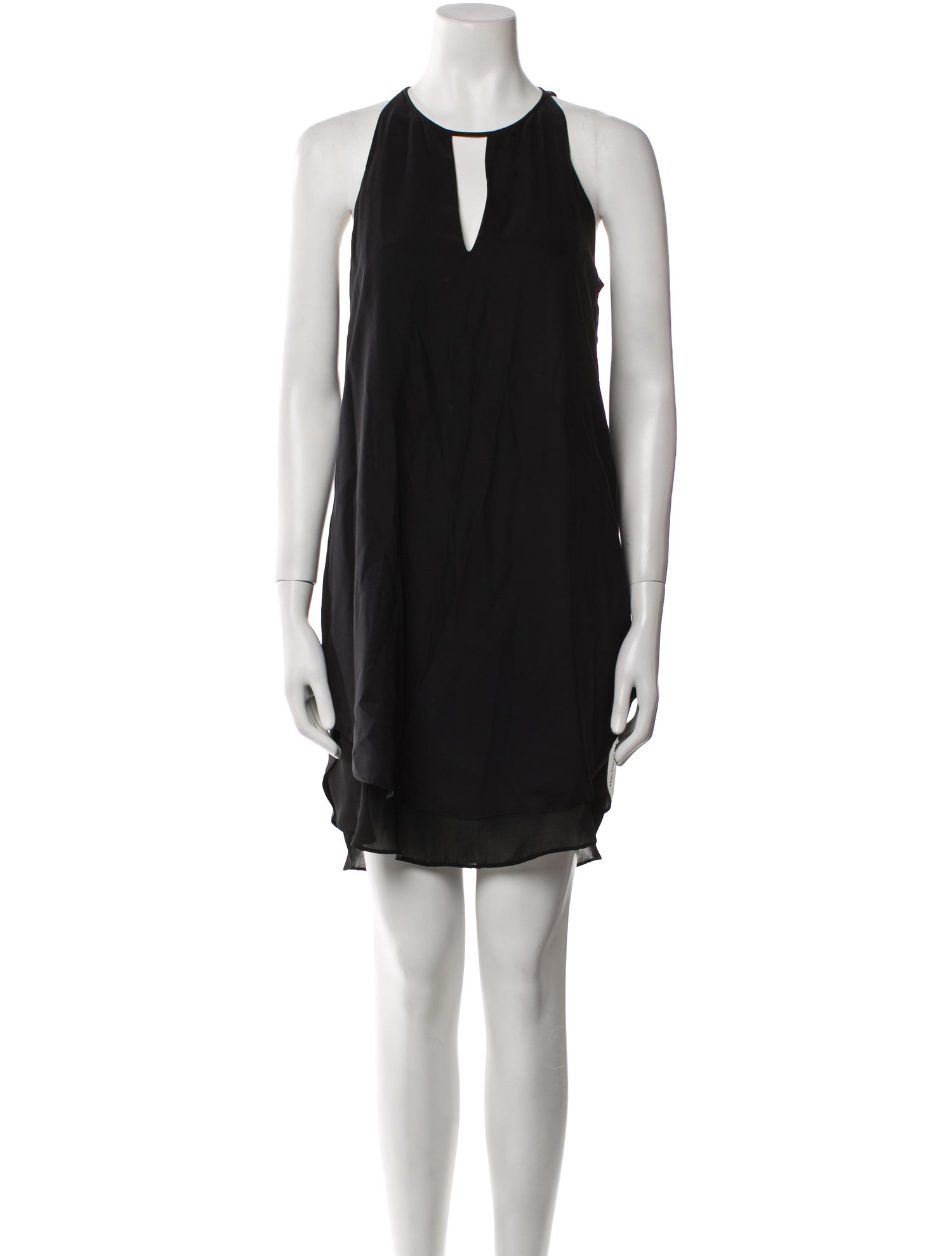 Parker Black Silk Mini Dress