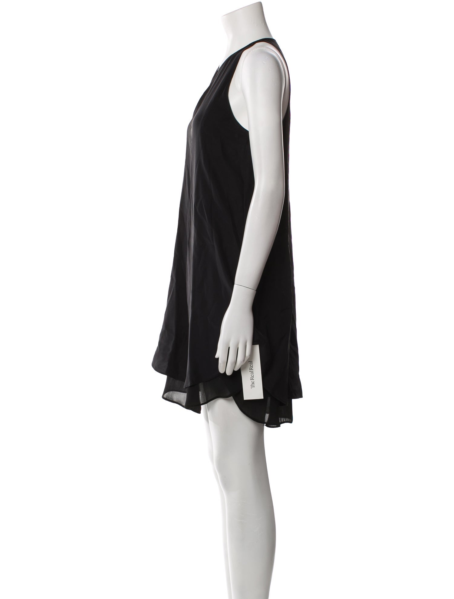 Parker Black Silk Mini Dress