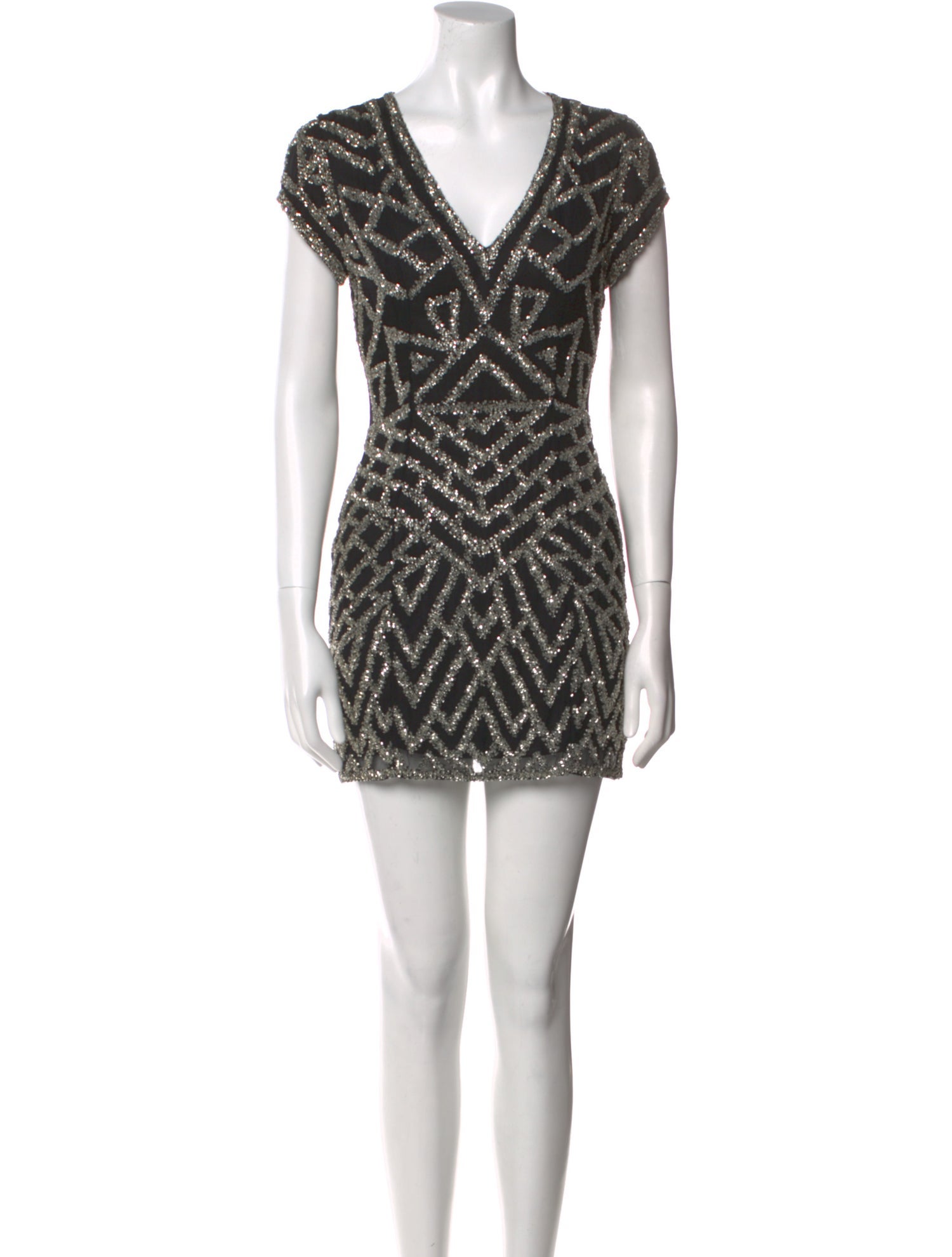 Parker Black Silk Mini Dress