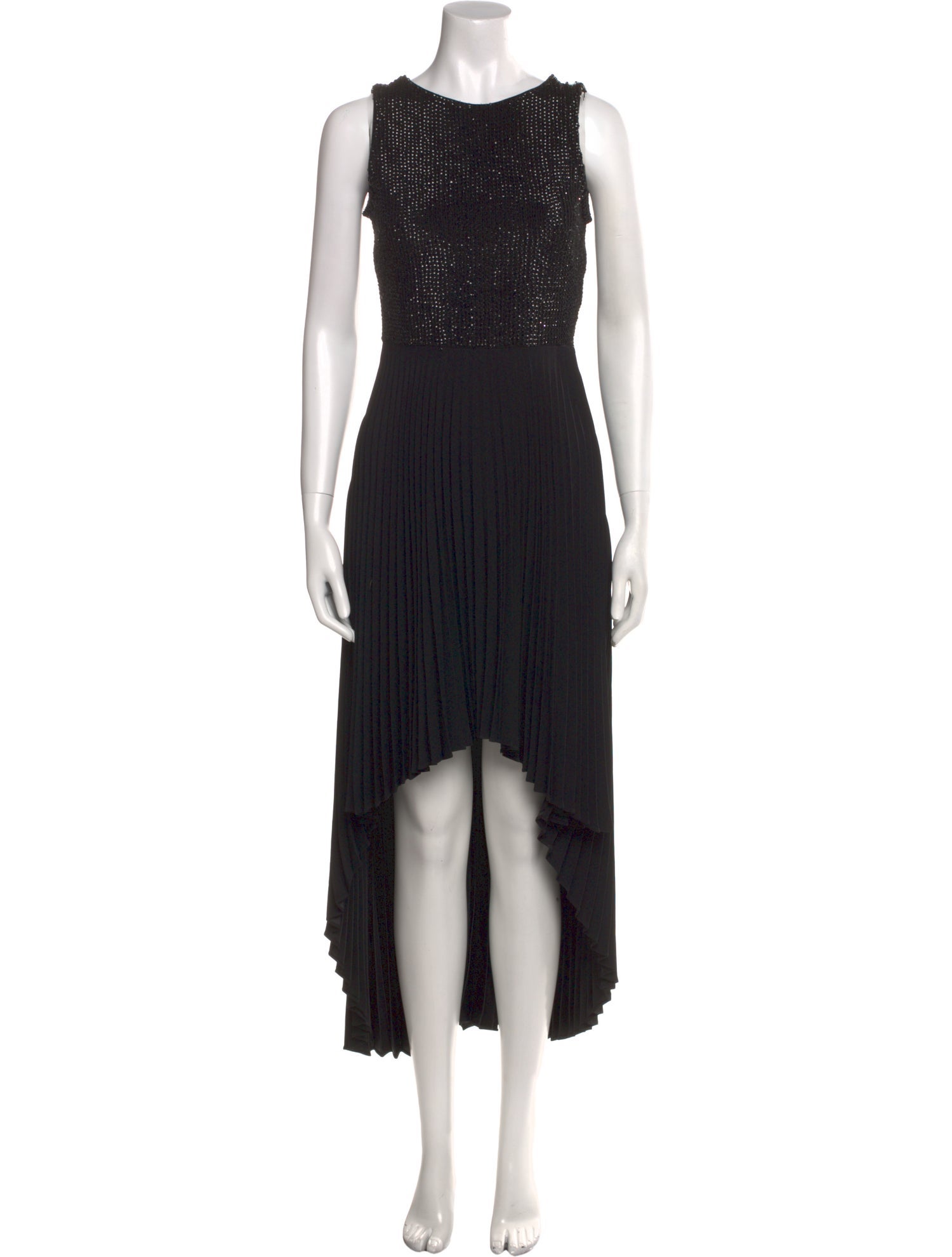 Parker Black Crew Neck Long Dress